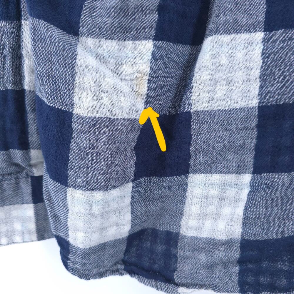 Levis Men Standard Fit Blue Check Plaid Lined Collard Button Up Longsleeve XXL - Picture 11 of 11